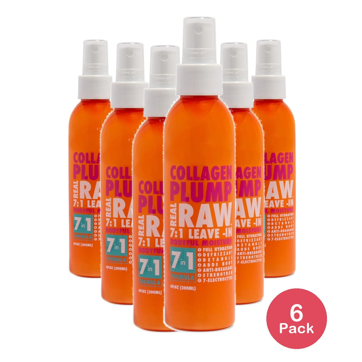 Real Raw Shampoothie Collagen Plump Leave-In Conditioner 6 fl oz (Pack of 6)
