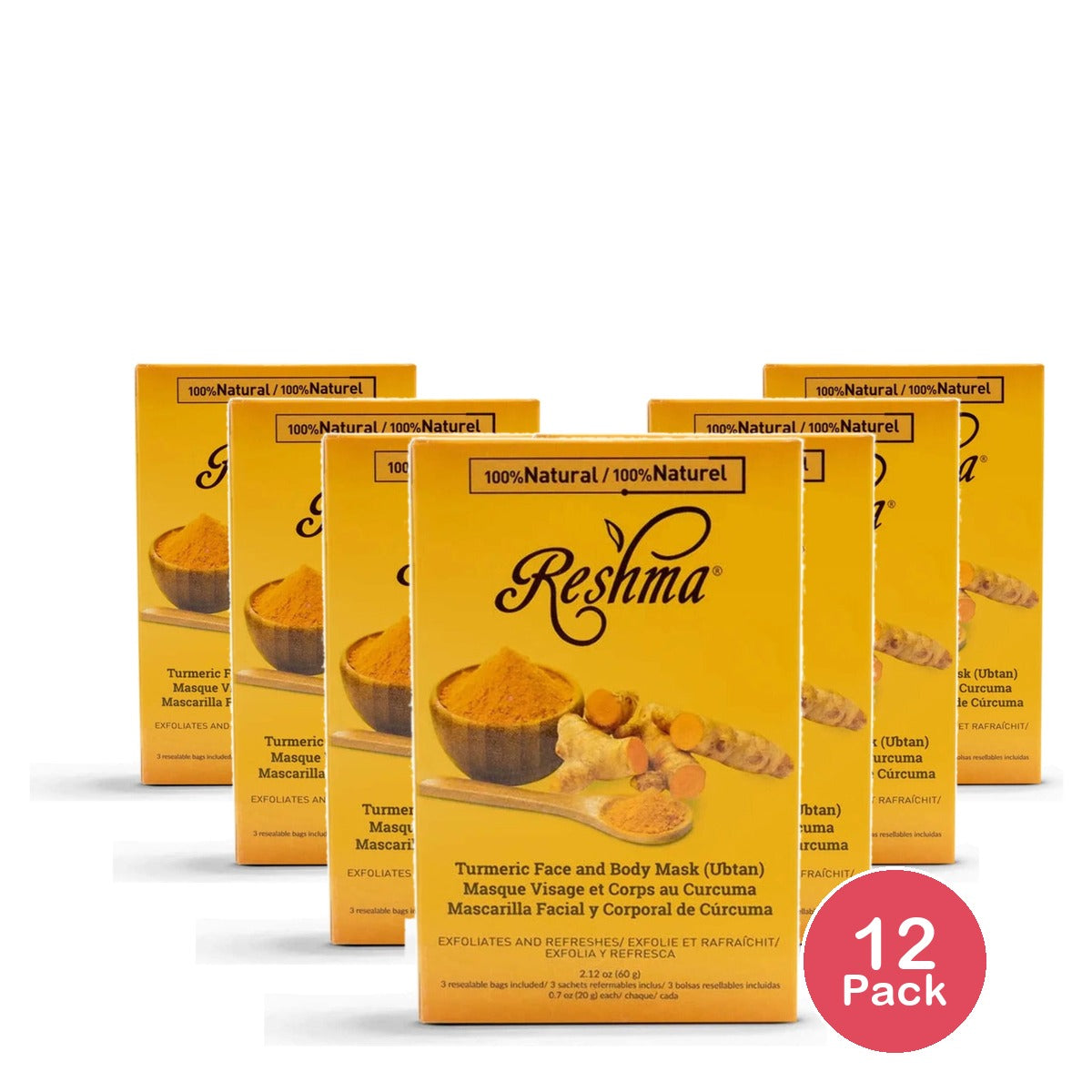 Reshma Beauty Turmeric Face Mask 2.12 Oz (Pack of 12)