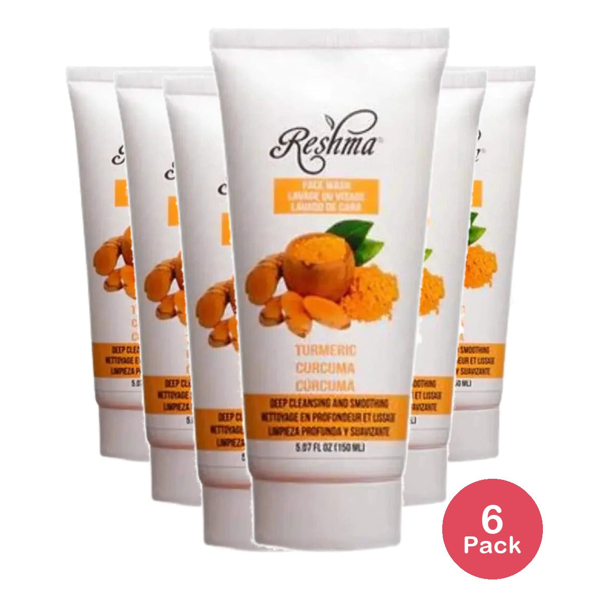 Reshma Beauty Turmeric Face Wash 5.07 Oz (Pack of 6)