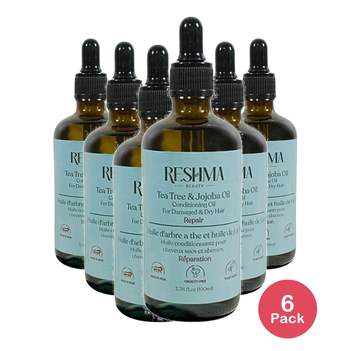 Reshma Oil Tea Tree & Jojoba 3.38 Oz (Pack of 6)