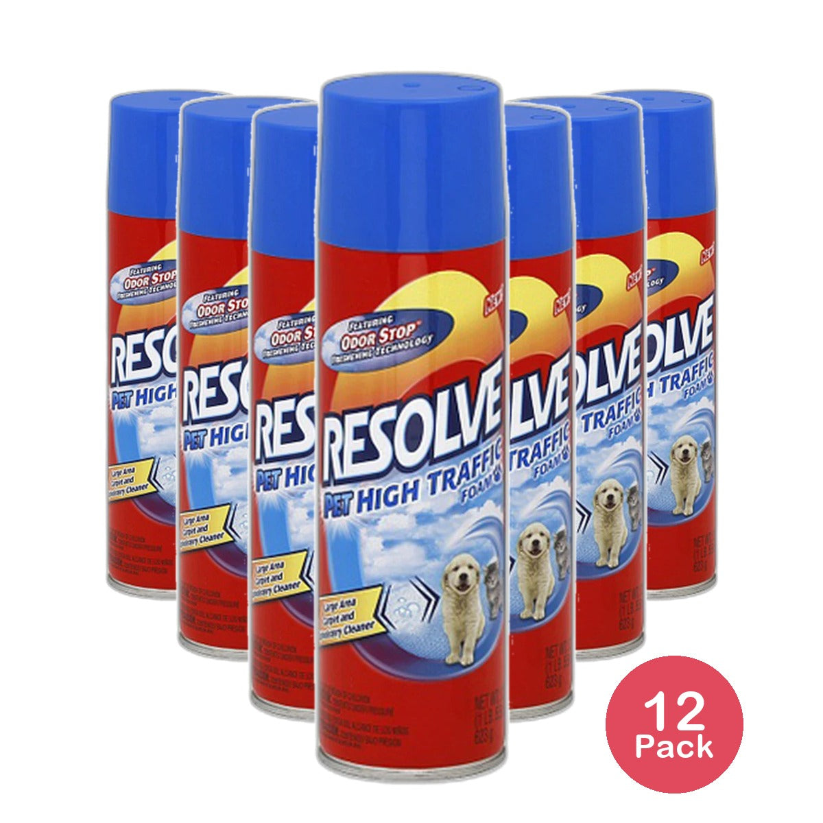 Resolve Pet High Traffic Foam Large Area Carpet Cleaner22Oz (Pack of 6)