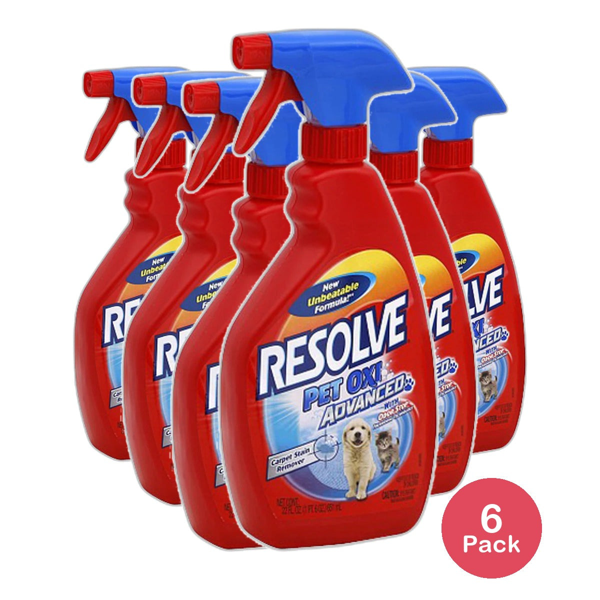 Resolve Pet Oxi Advanced Carpet Spot And Stain Remover22Oz (Pack of 6)