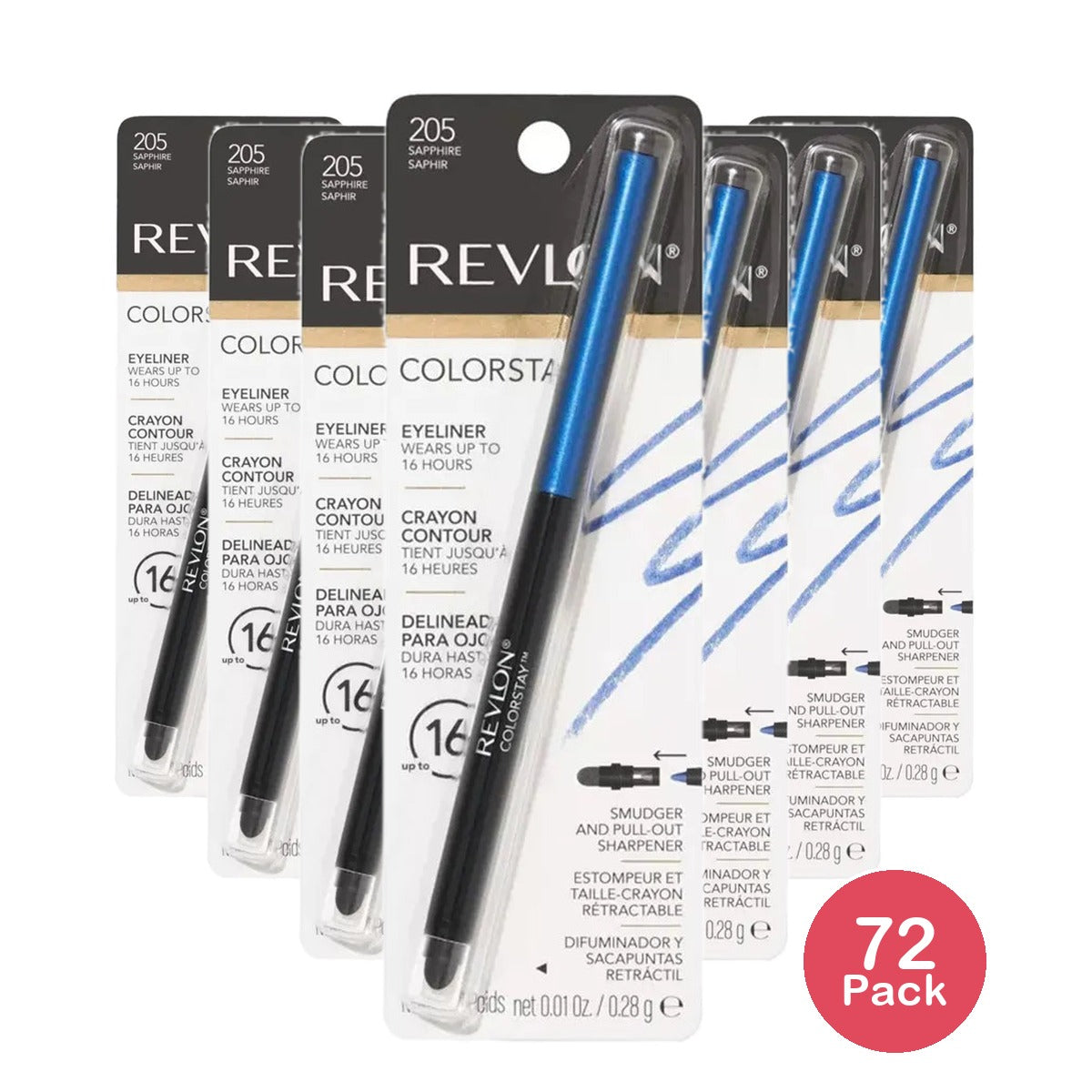 Revlon Color Stay Waterproof Eyeliner Sapphire 0.01Oz (Pack Of 72)