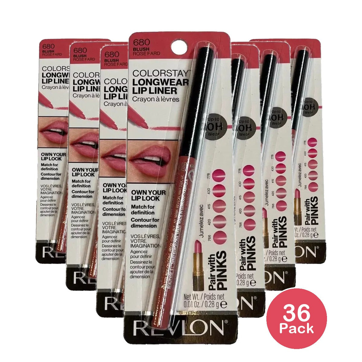 Revlon Colorstay Lipliner Blush Rose Fard 0.2Oz (Pack Of 36)