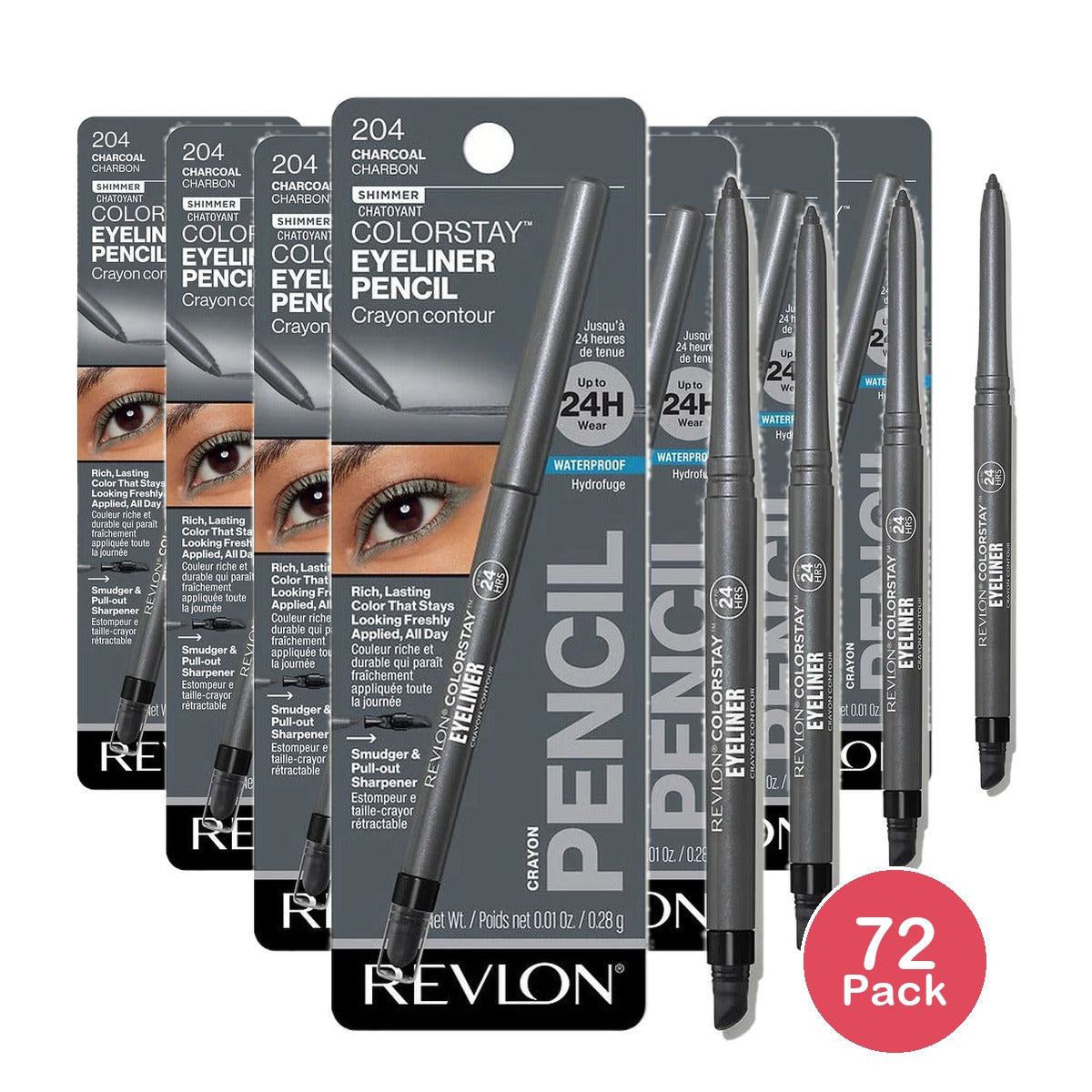 Revlon ColorStay Waterproof Eyeliner 0.01 Oz (Pack of 72)
