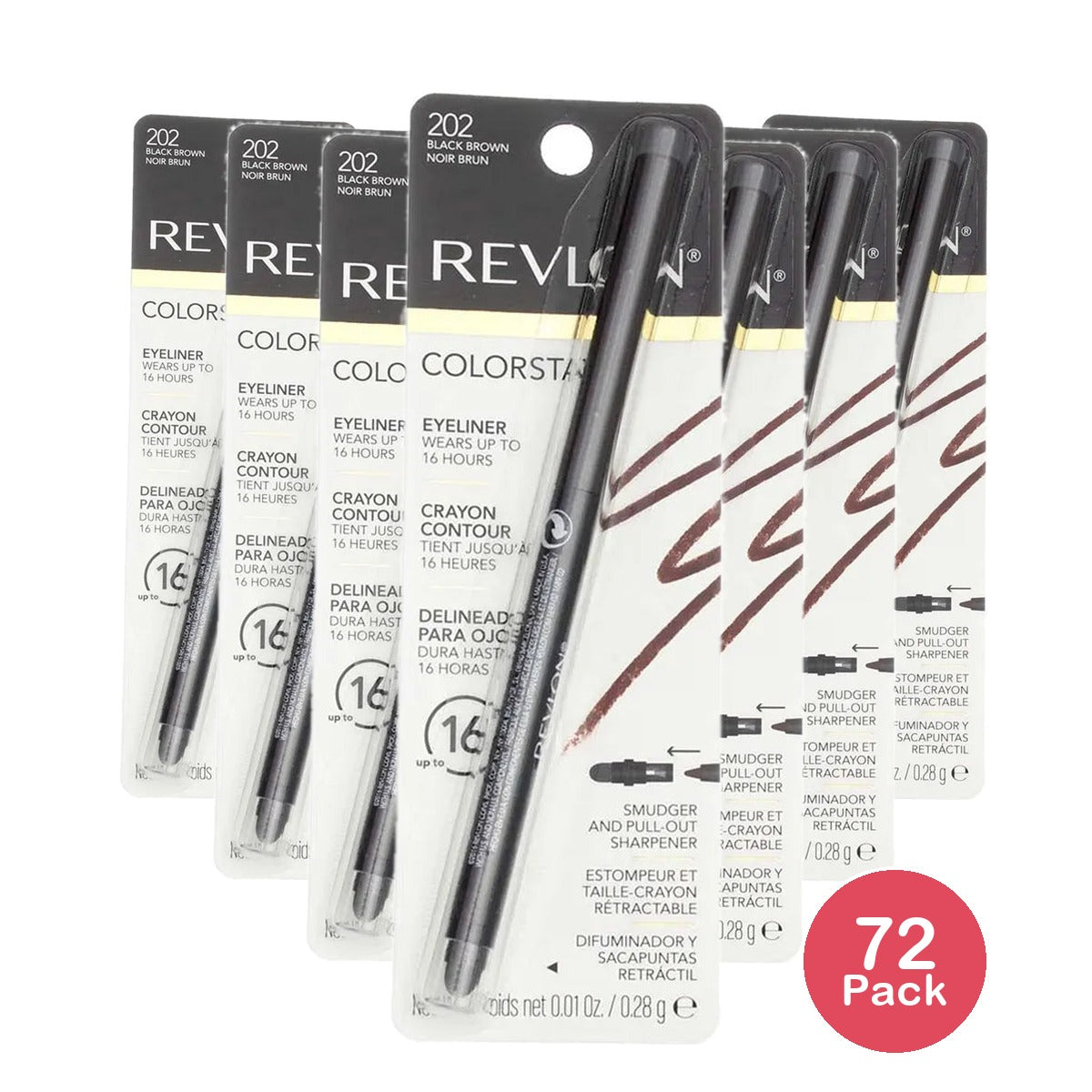 Revlon Colorstay Waterproof Eyeliner Black Brown 0.01Oz (Pack Of 72)