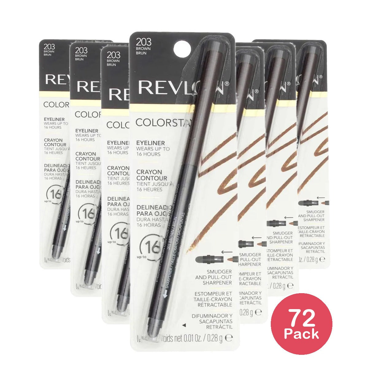 Revlon Colorstay Waterproof Eyeliner Brown 1 Ea 0.01Oz (Pack Of 72)