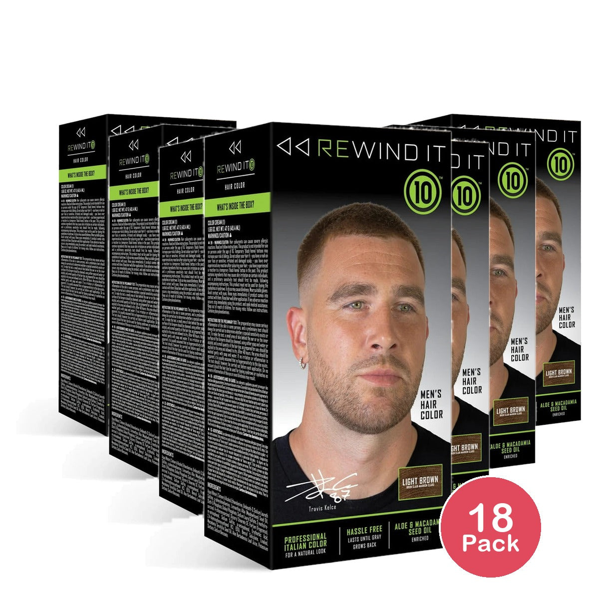 REWIND IT 10 Light Brown Men's Hair Color nan (Pack of 18)