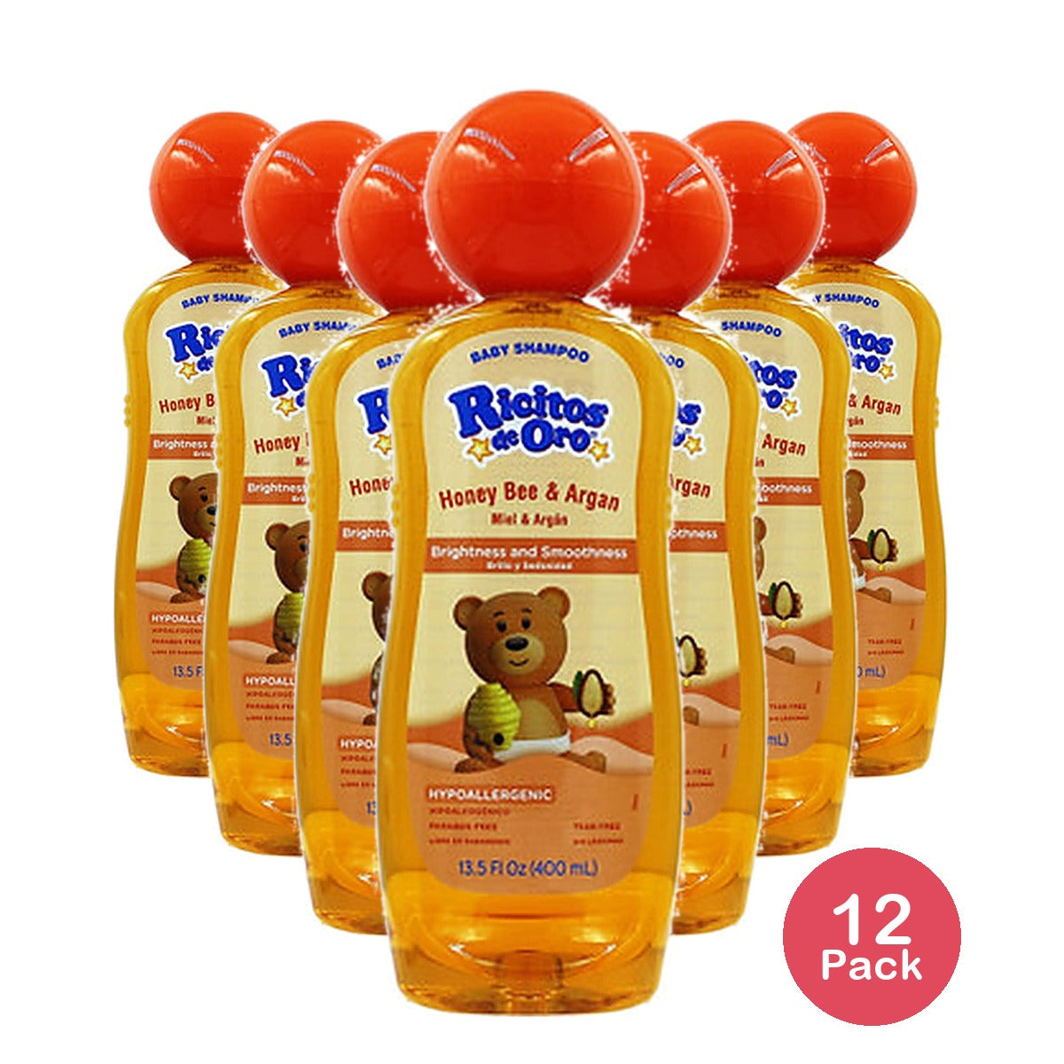 Ricitos de Oro Honey Bee Baby Shampoo 13.5 Oz (Pack of 12)