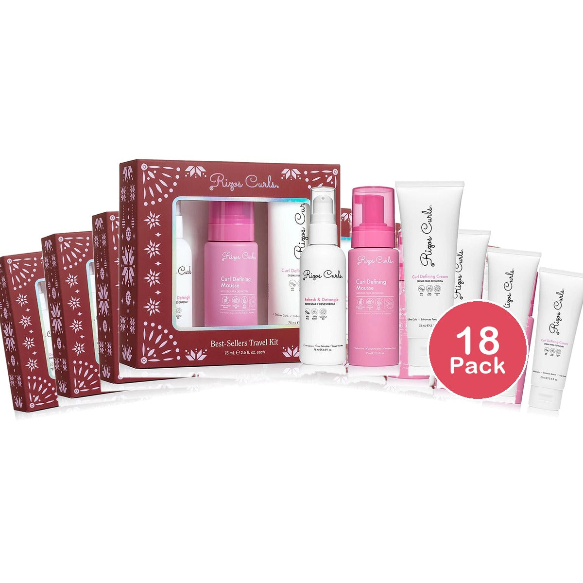 Rizos Curls Best-Sellers Holiday Travel Kit 3 Ct (Pack of 18)