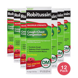 Robitussin Cough + Chest Congestion DM Max 8 Fl Oz (Pack of 12)