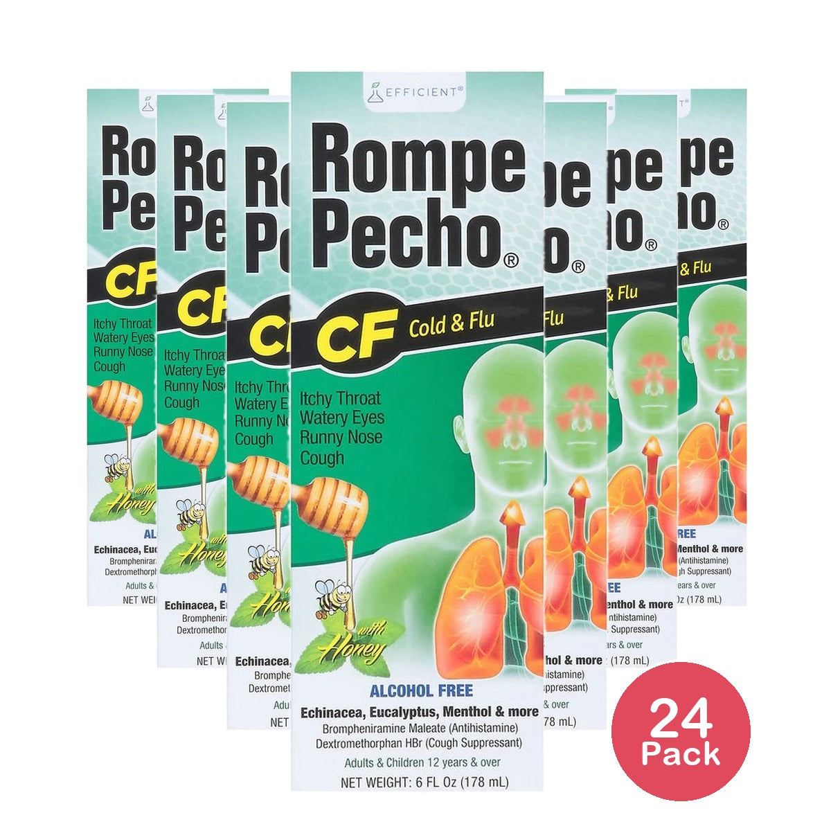 Rompe Pecho Cold & Flu - 6.0 fl oz (Pack of 24)