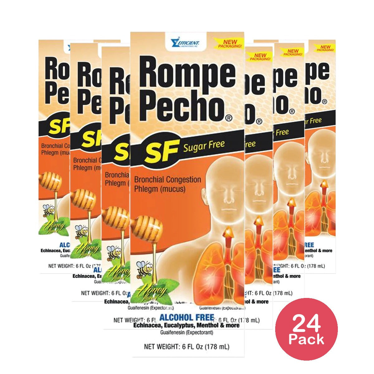 Rompe Pecho - Sf Cough Syrup Fo 6.Oz(Pack of 24)