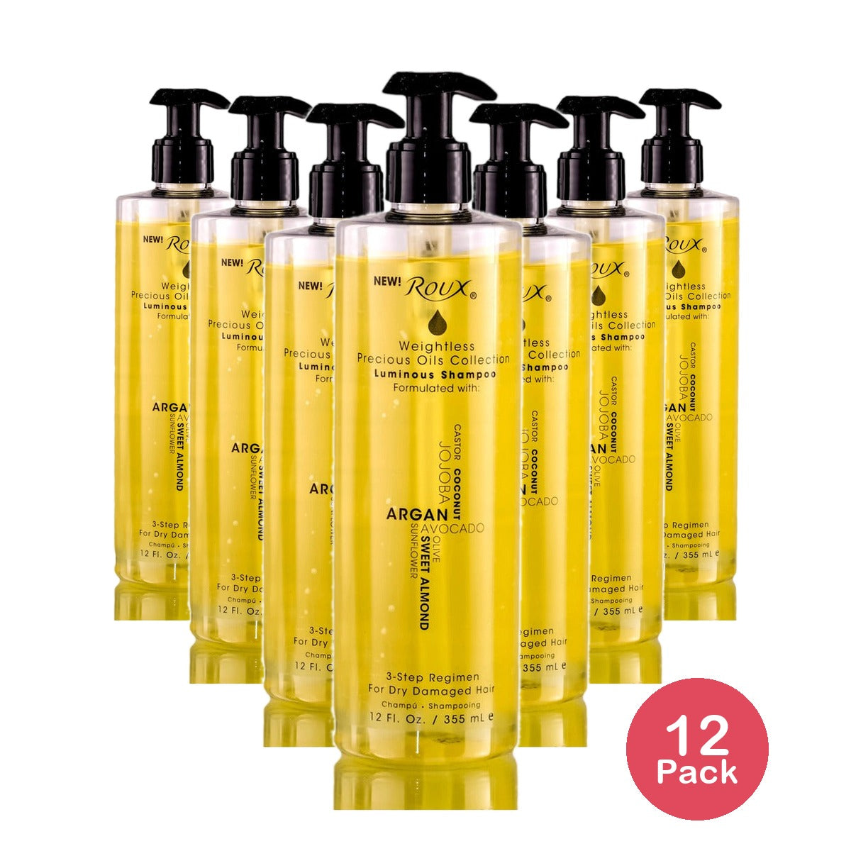 Roux Weightless Precious Oils Luminous Shampoo 12 Oz (Pack of 12)