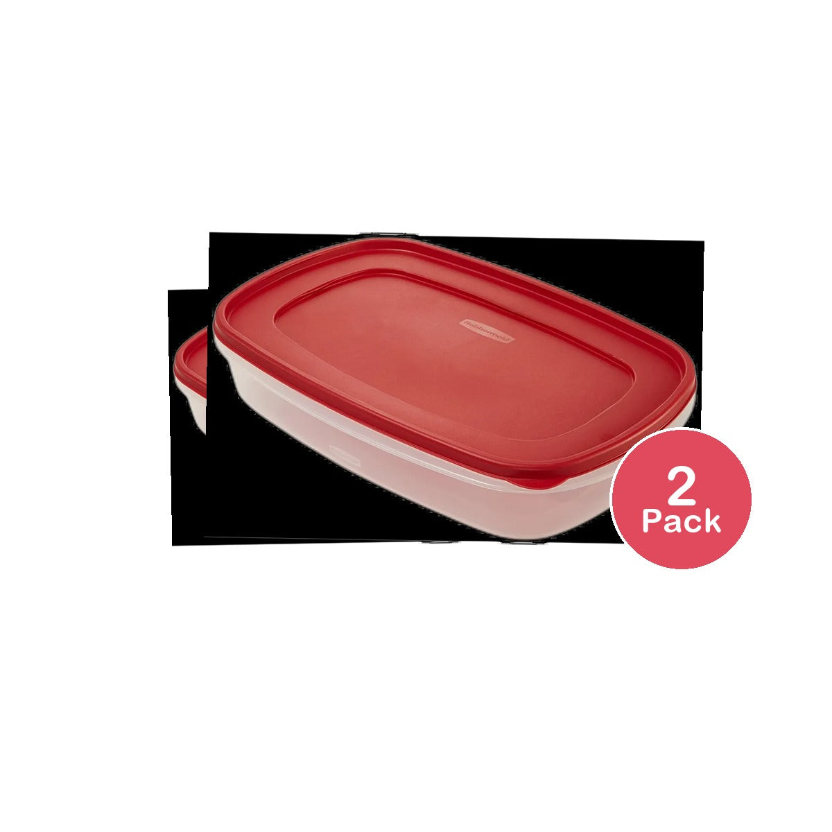 Rubbermaid Easy Find Lid 1.5 Gallon Rectangle 19.2oz (Pack of 2)