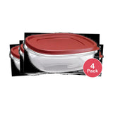 Rubbermaid Easy Find Lid Square 9 Cup Food Storage Container - 1 Ea 19.2oz (Pack of 4)