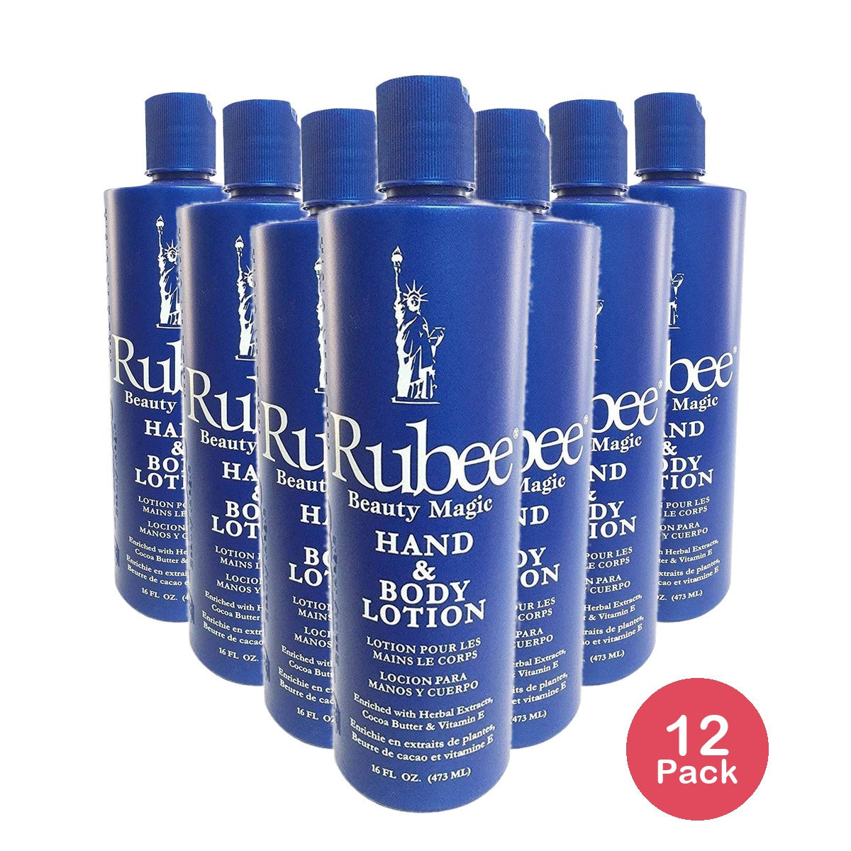 Rubee Beauty Magic Hand and Body Lotion 16 Oz (Pack of 12)
