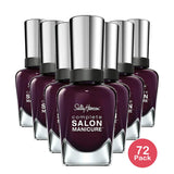 Sally Hansen Complete Salon Manicure Nail Polish Pat Black 0.5Oz (Pack of 72)