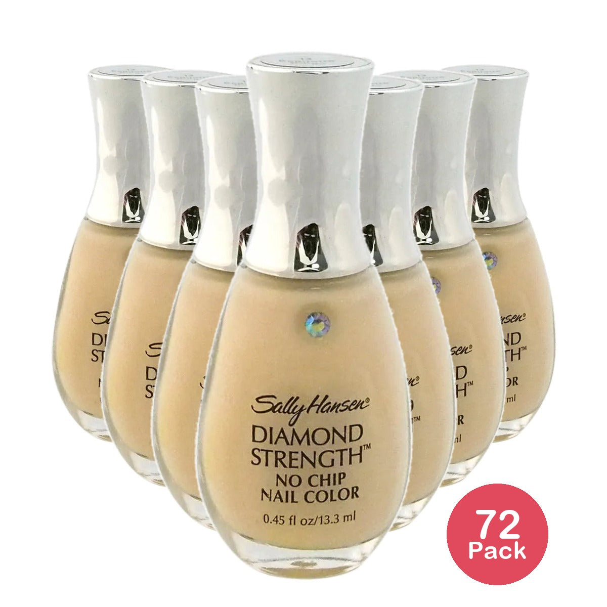 Sally Hansen Diamond Strength No Chip Nail Color #13 Baguette Beige 0.45Oz (Pack of 72)