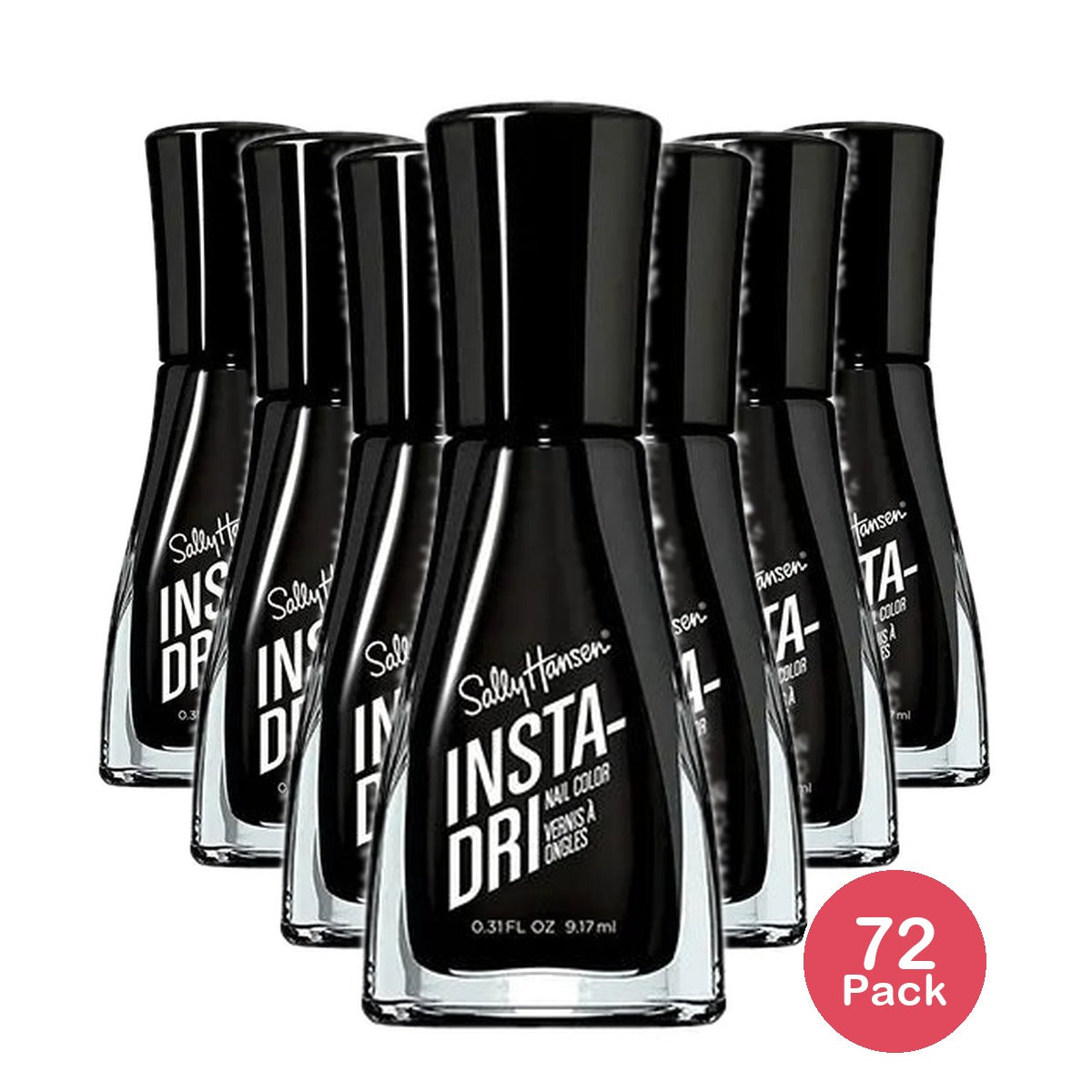 Sally Hansen Insta Dri Fast Dry Nail Color Black To Black 572 0.31Oz (Pack of 72)