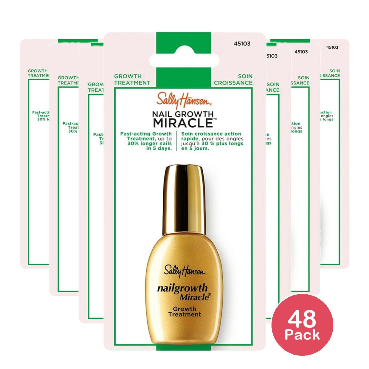 Sally Hansen Treatment Nailgrowth Miracle Nail Treatment 0.45 fl Oz (Pack of 48)