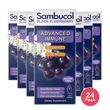 Sambucol Black Elderberry Advanced Immune Support Syrup with Vitamin C and Zinc 4Oz (Pack of 24)
