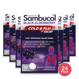 Sambucol Black Elderberry Homeopathic Cold & Flu Relief Tablets - 30Ct 0.48 Oz (Pack Of 24)