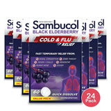 Sambucol Cold & flu relief tablets, 60 Count (B084HD4P7G) 1.5 Oz (Pack of 24)