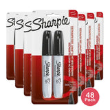 Sanford Sharpie Permanent Marker Black Chisel Tip 2.4oz (Pack of 48)