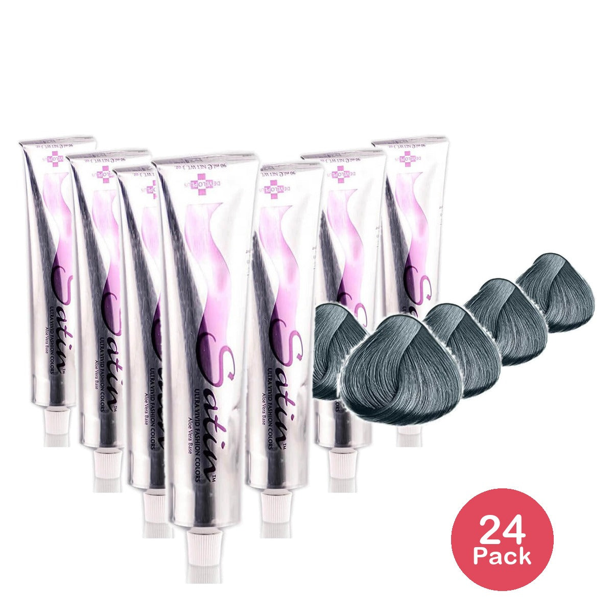 Satin Bold Series Aloe Vera Infused Hair Color - 3 oz - 8 Titanium Silver (Pack of 24)