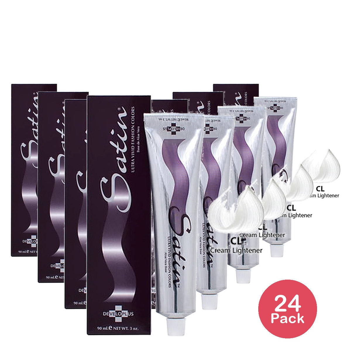 Satin Haircolor CL Cream Lightener 3 Oz (Pack of 24)