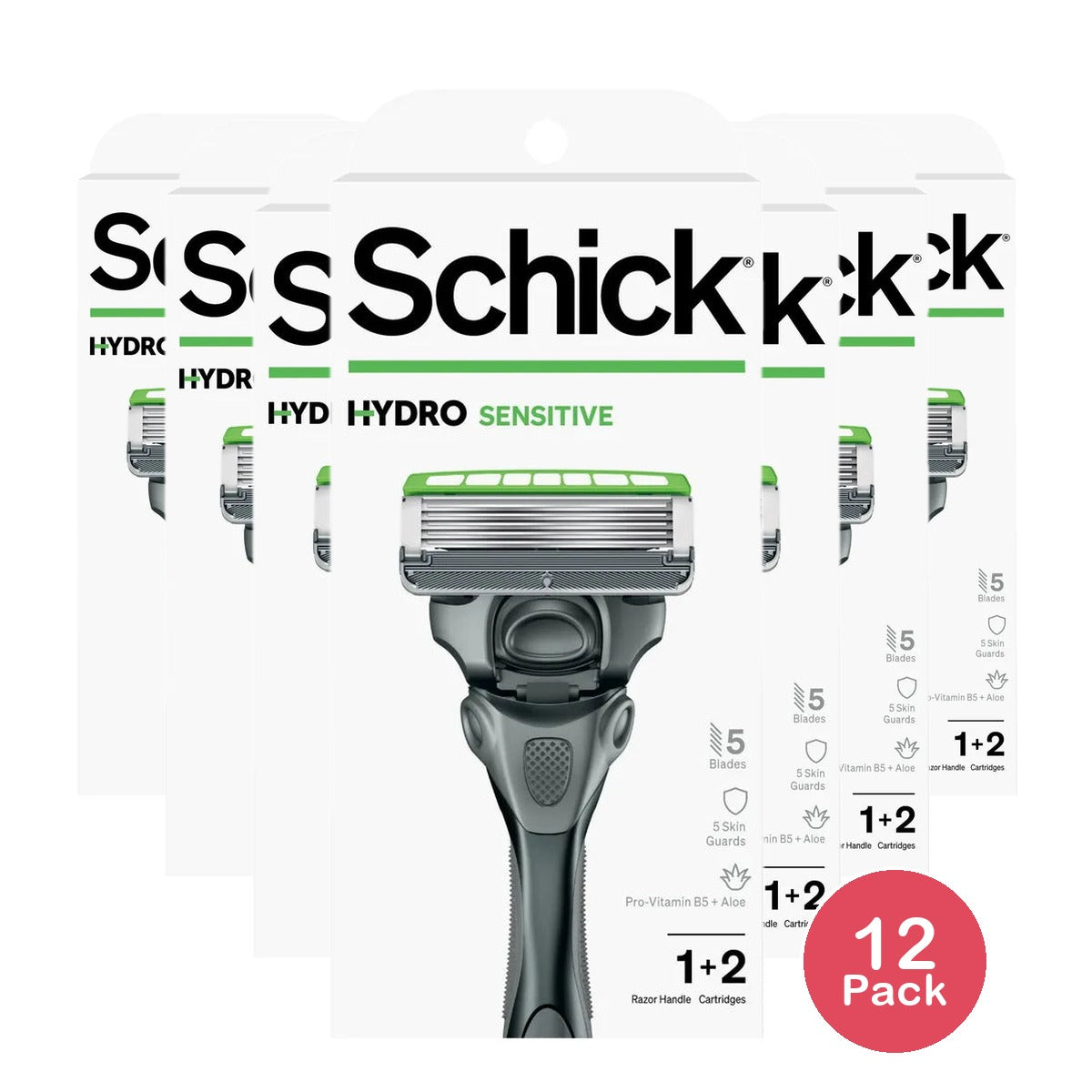 Schick Hydro Skin Comfort Sensitive Razor And 2 Refills 2.4oz (Pack of 12)