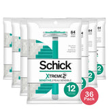 Schick Xtreme 2 Sensitive Disposable Razors for Men 3.03oz (Pack of 36)