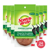Scotch-Brite Copper Coated Scrubbers 2 Scrubbers 1.76 Oz (Pack of 24)
