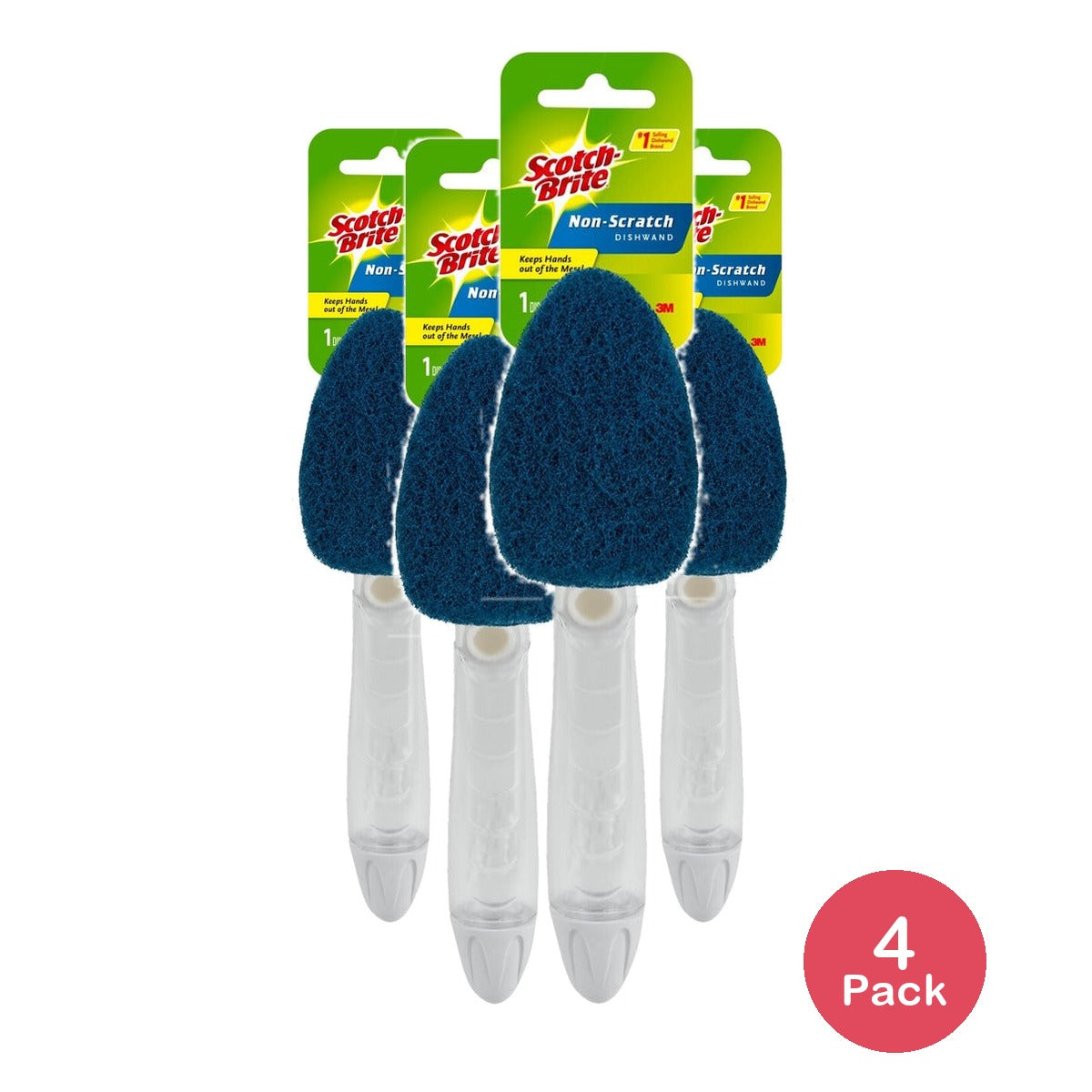 Scotch-Brite Non-Scratch Dishwand (Pack of 4)