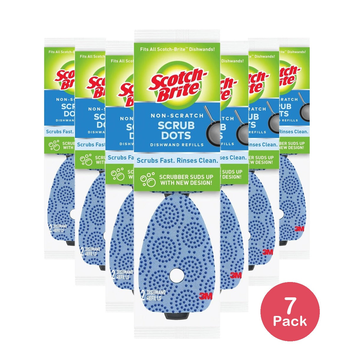 Scotch-Brite Odor Resist Dishwand Refills (Pack of 7)
