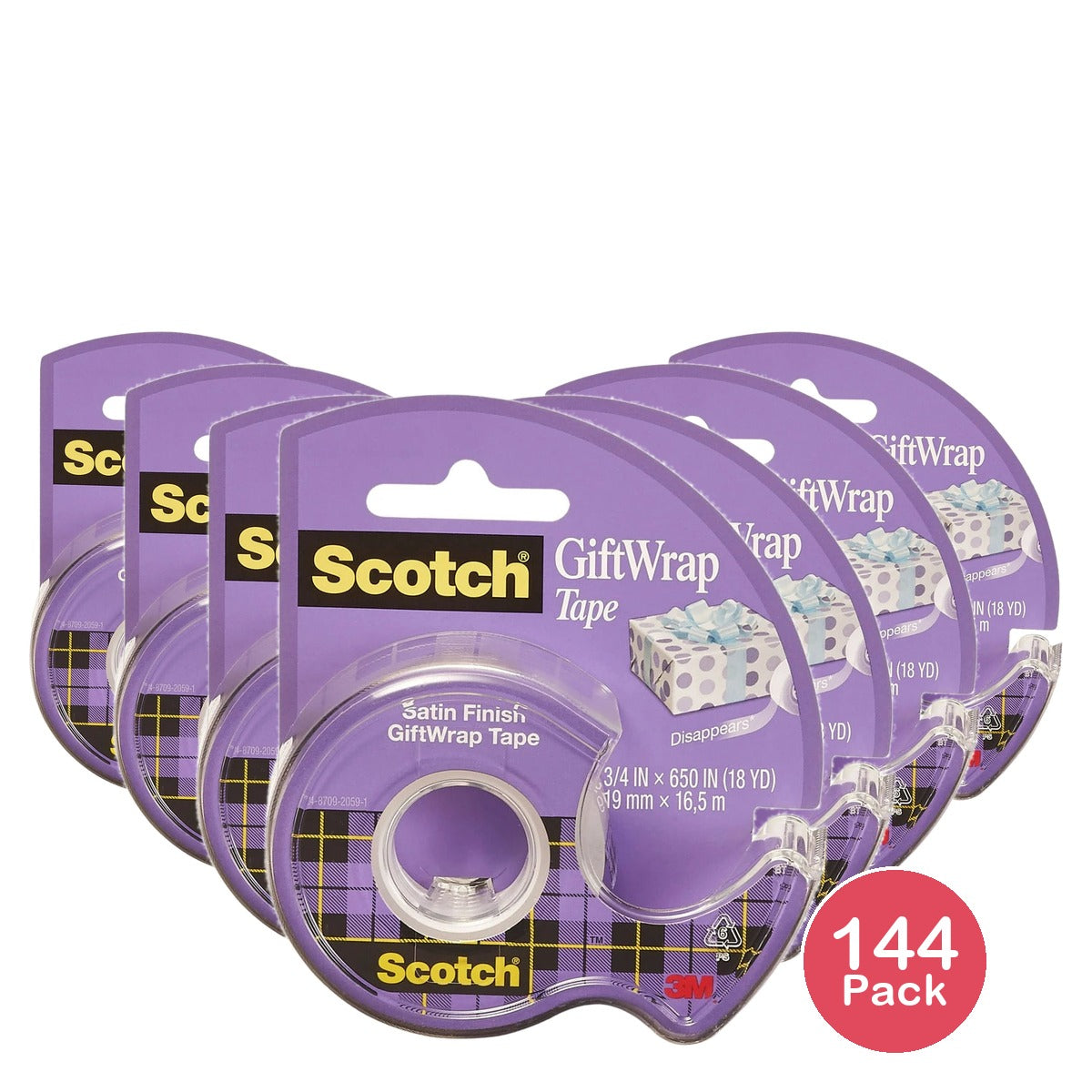 Scotch Gift Wrap Tape-.75"X650 (Pack of 144)