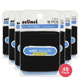 Scunci No Damage Medium Hold Hair Ties Satin Smooth 1.44Oz (Pack of 48)