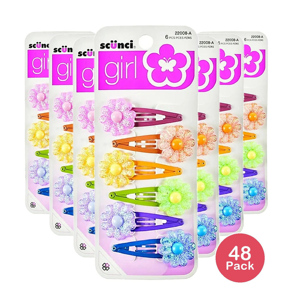 Scunci No-Slip Grip Chunky Jaw Clip 1.76Oz (Pack of 48)