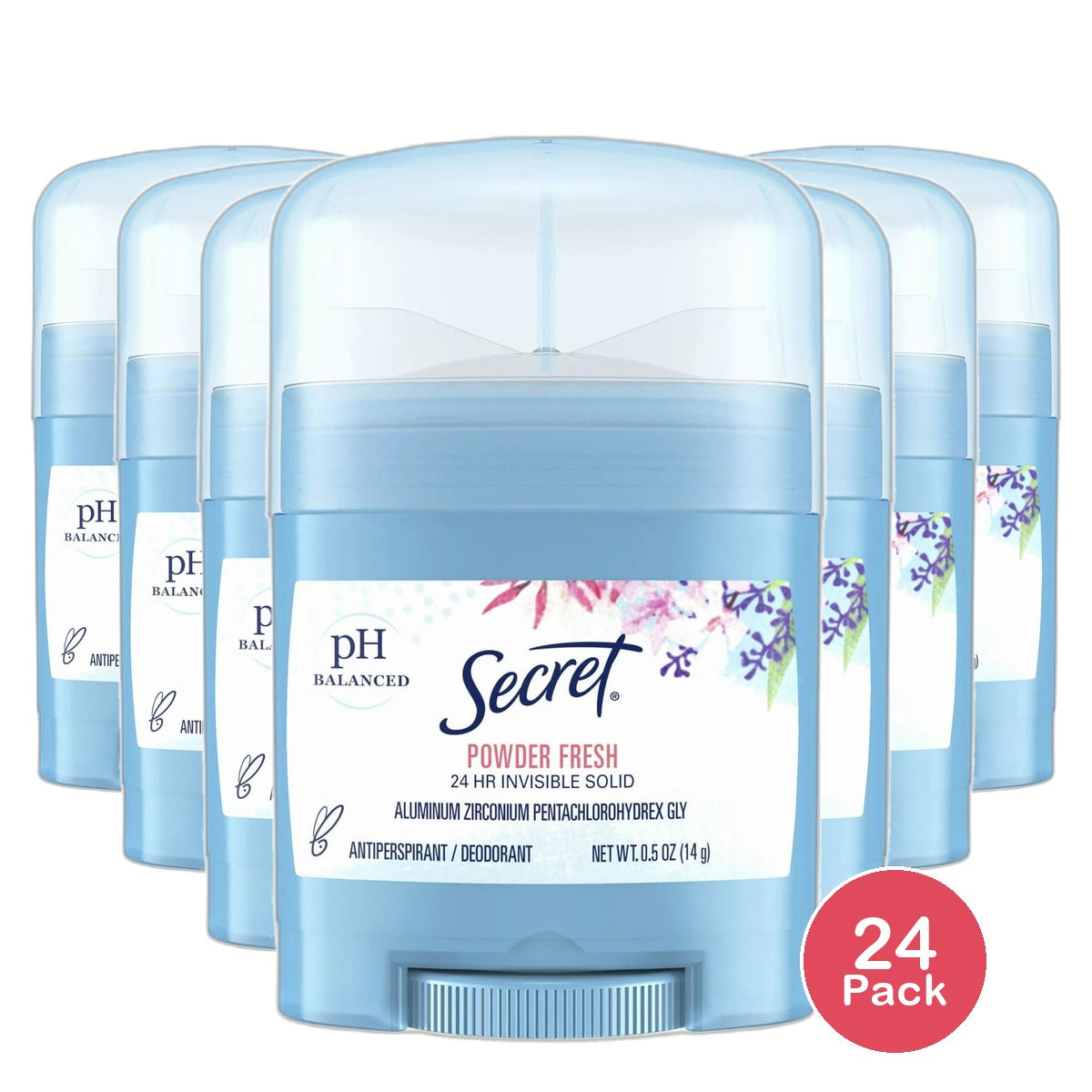 Secret Anti-Perspirant Deodorant Invisible Solid Powder Fresh 0.5Oz (Pack Of 24)
