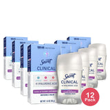 Secret Clinical Strength Invisible Solid Antiperspirant and Deodorant for Women (Pack of 12)
