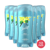 Secret Invisible Solid Antiperspirant Deodorant Vanilla Scent 2.6Oz (Pack of 12)