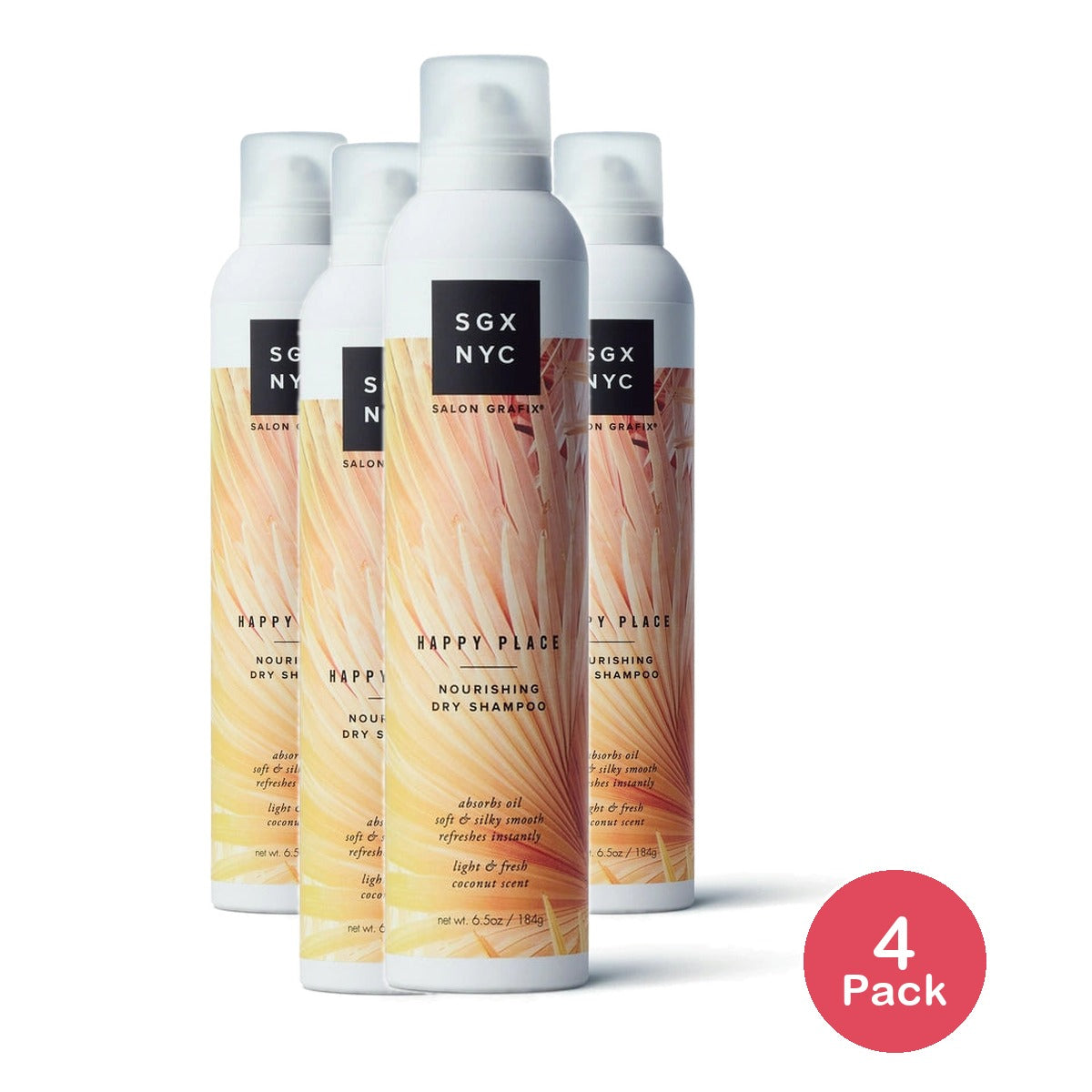 SGX NYC Happy Place Nourishing Dry Shampoo - 6.5 oz (Pack of 4)