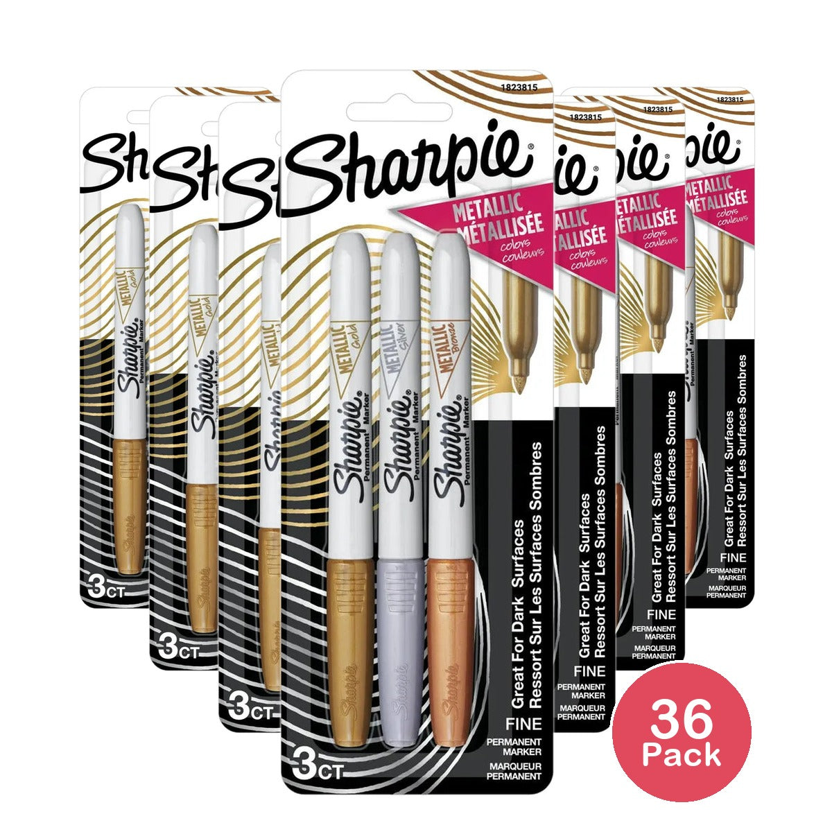 Sharpie Metallic Permanent Markers 1.1oz (Pack of 36)