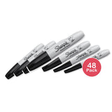Sharpie Permanent Marker Chisel Tip Black 0.63oz (Pack of 48)