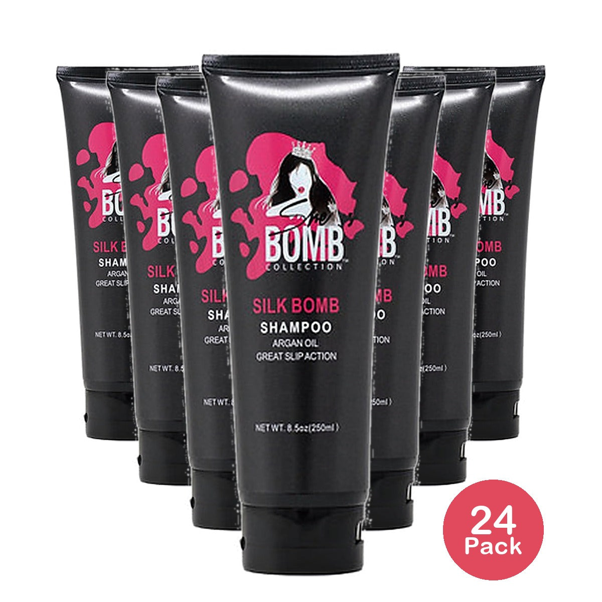 She Is Bomb Collection Silk Bomb Shampoo 8.5 Oz (Pack of 24)