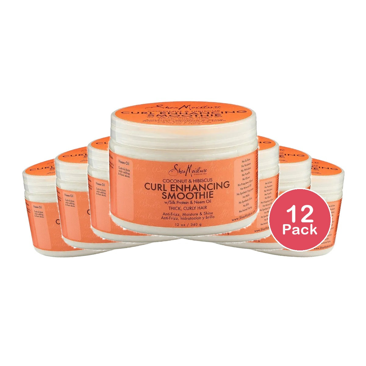 Shea Moisture Coconut And Hibiscus Curl Enhancing Smoothie For Thick and Curly Hair 12Oz (Pack of 12)