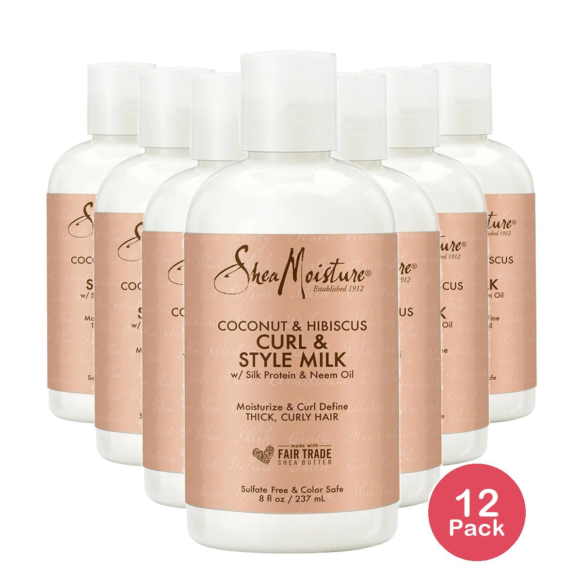 Shea Moisture Curl And Style Milk Nourishing Cream Coconut And Hibiscus8Oz (Pack of 12)