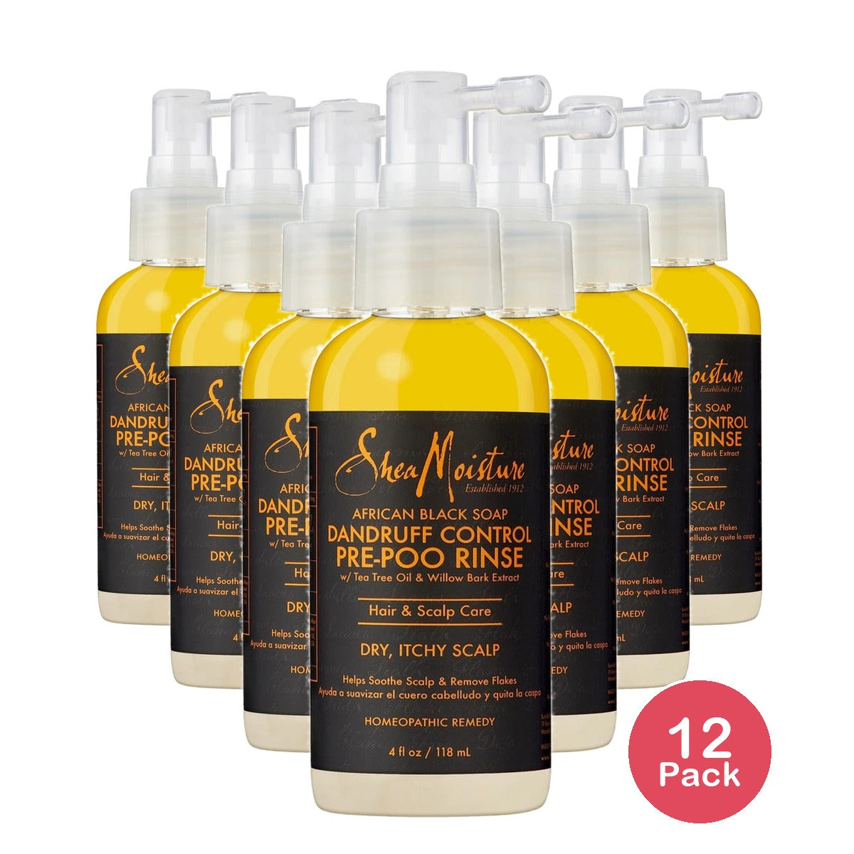 SheaMoisture African Black Soap Dandruff Control Shampoo 4 Oz (Pack of 12)