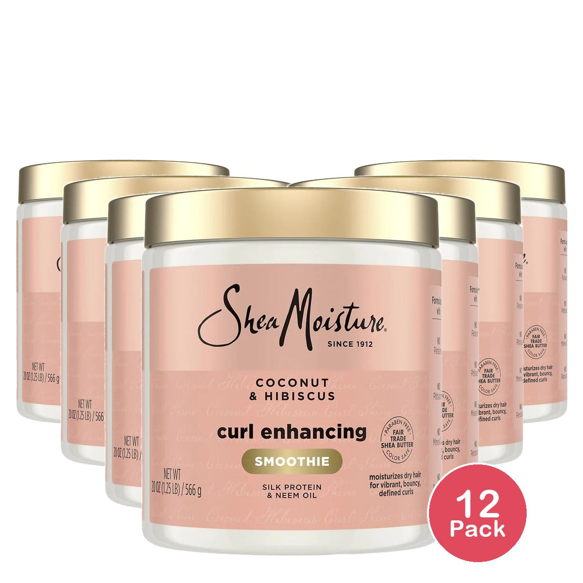SheaMoisture Coconut & Hibiscus Curl Enhancing Smoothie 20 Oz (Pack of 12)